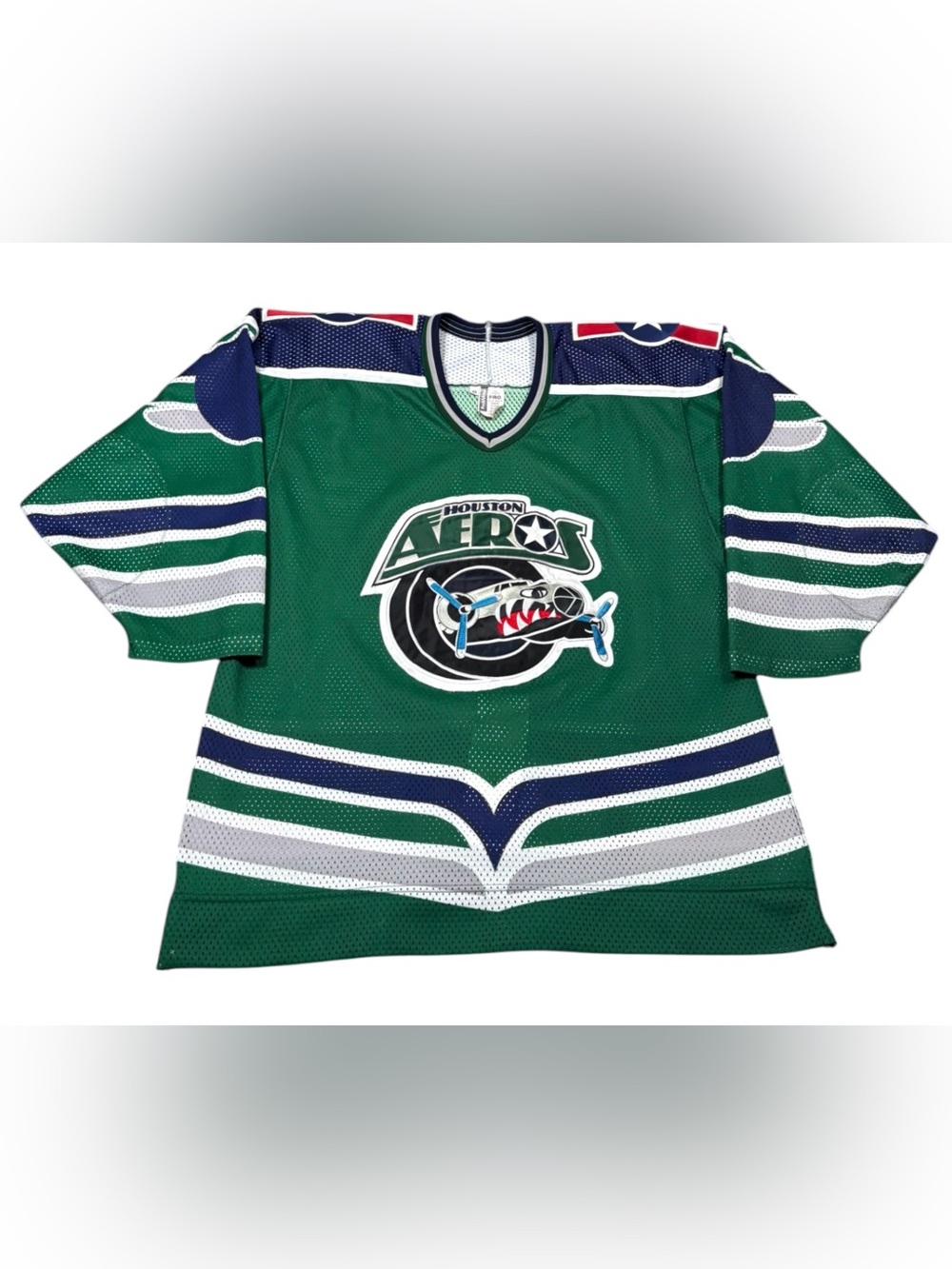 Houston Aeros IHL Hockey Jersey Stitched Bauer Prowear Size 48 W/ Fight Strap